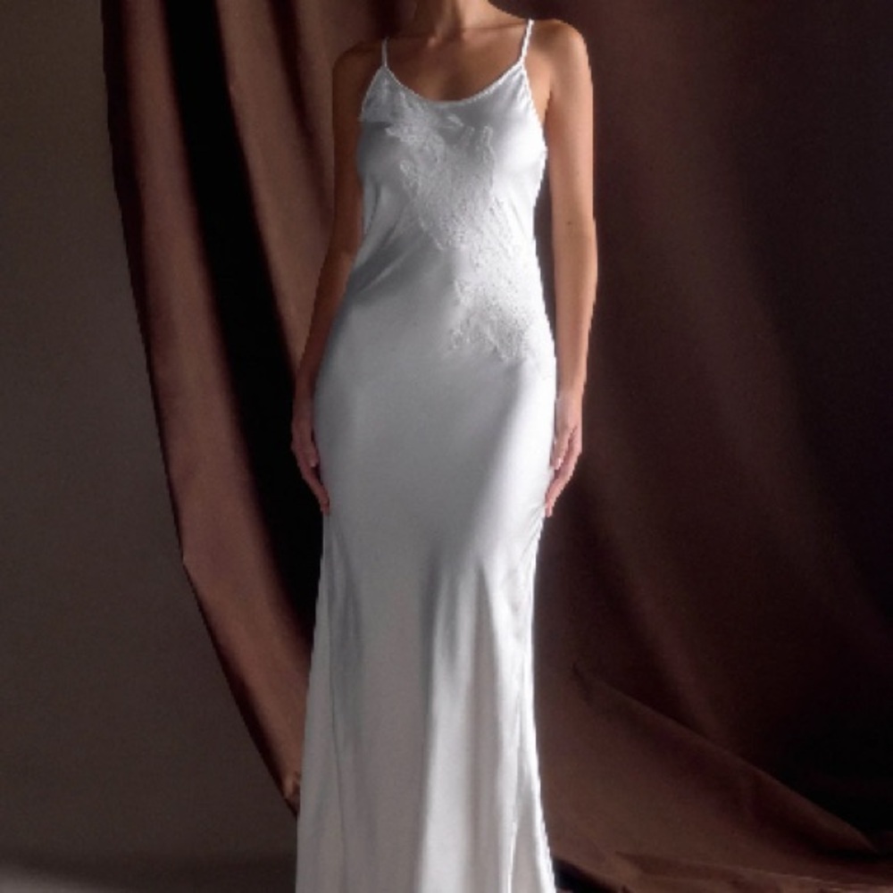Meshki White Maxi Slip Dress